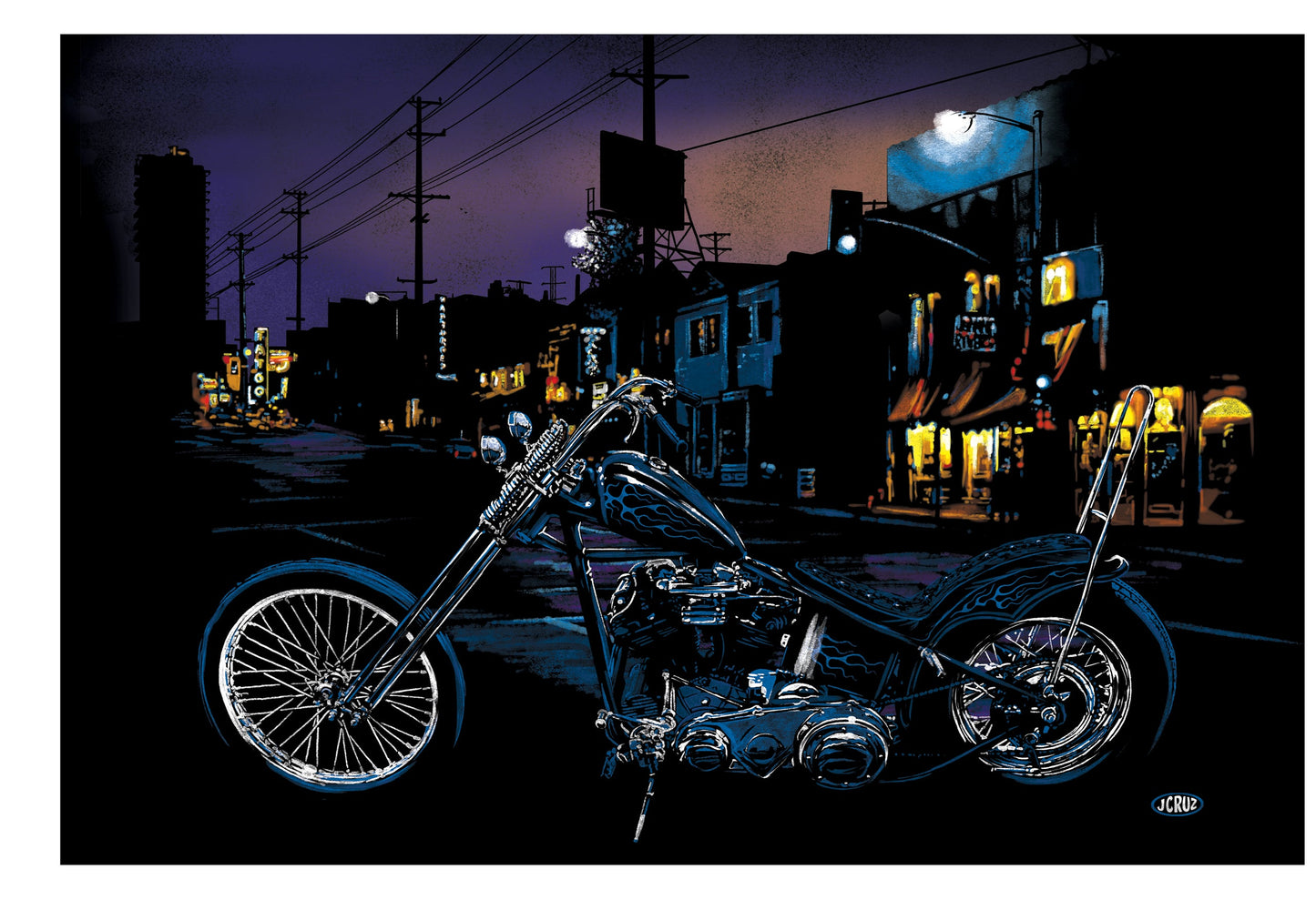 'BOULEVARD NIGHTS" SIGNED PRINT