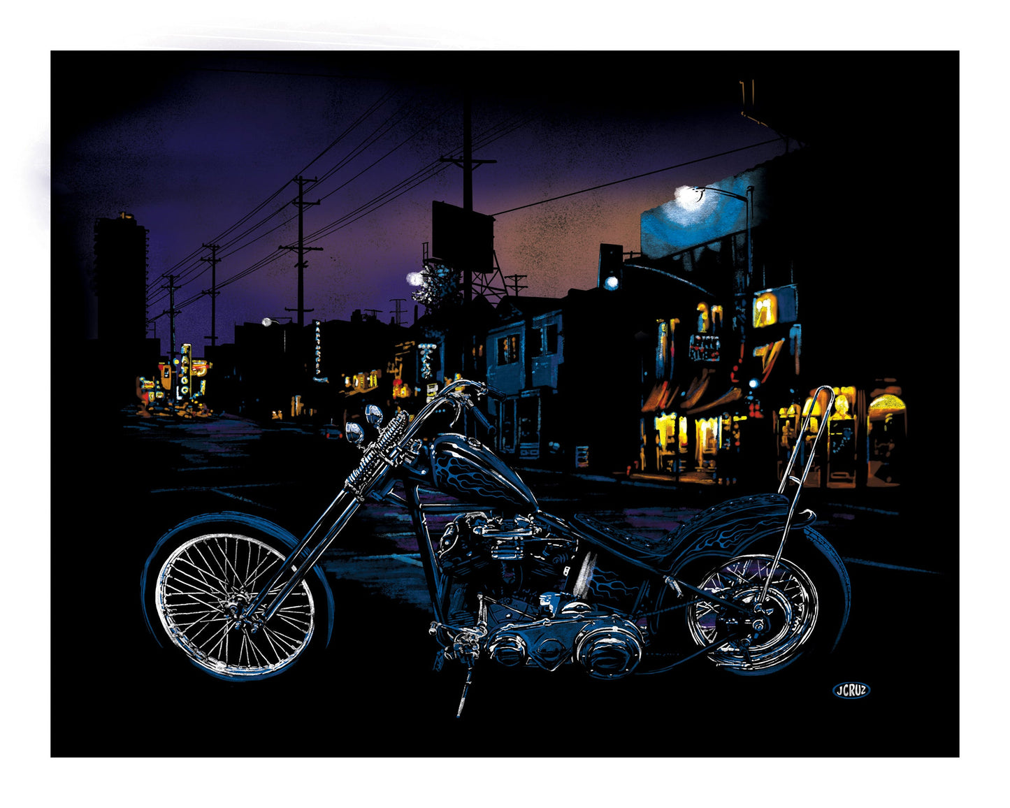 'BOULEVARD NIGHTS" SIGNED PRINT